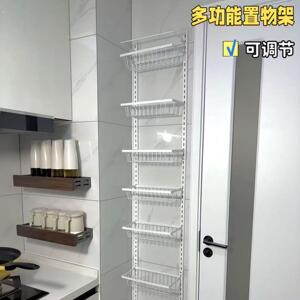 小空间置物架多层收纳架免打孔墙上厨房多功能可调节卫生间挂架