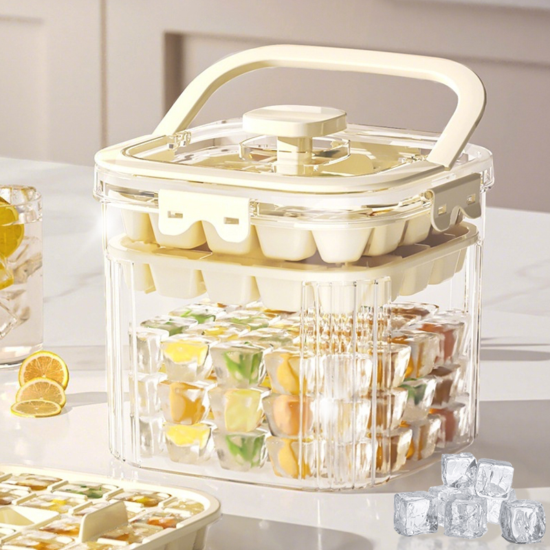 冰块模具冰格制冰盒冰块神器家用食品级储冰盒大容量按压冰桶3657