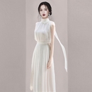 裙子 新款 夏装 显瘦洋气女装 套装 高级感名媛气质雪纺连衣裙2024夏季