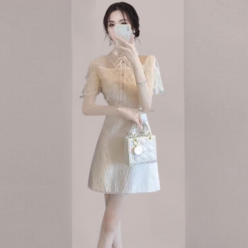 法式气质名媛高级感小香风连衣裙