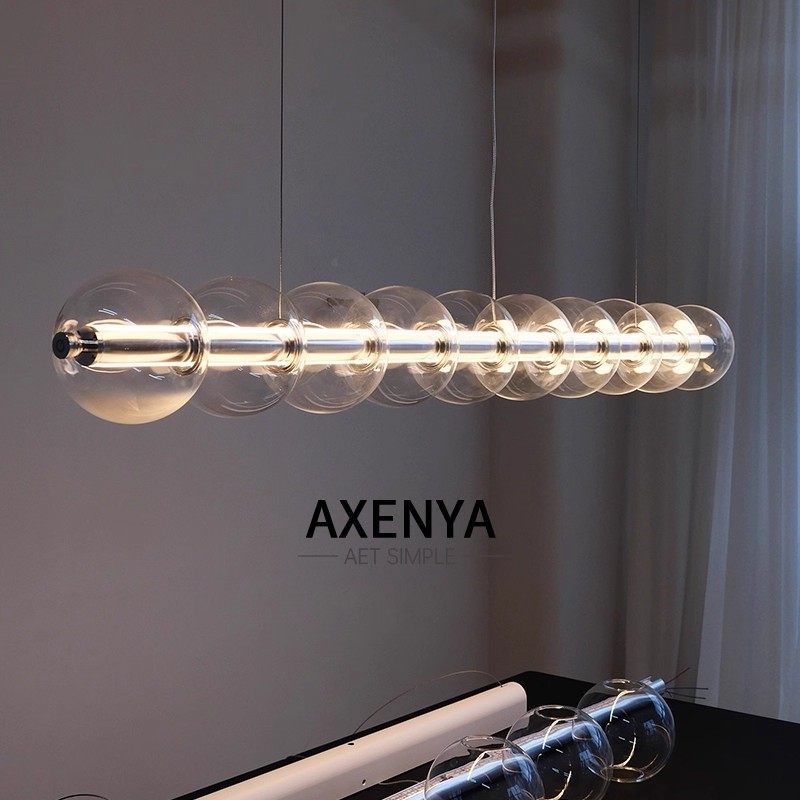 意大利Luce Sferica餐厅吊灯设计师工作室办公桌一字长条触控吊灯