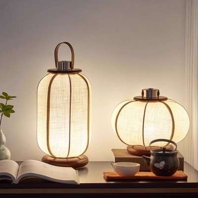 宋式美学高级感中古风台灯新中式复古风卧室床头充电款氛围小夜灯