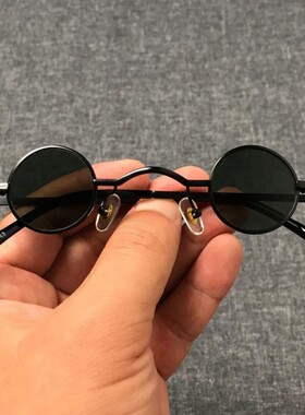 网红太子复古风超小框汉奸墨镜
