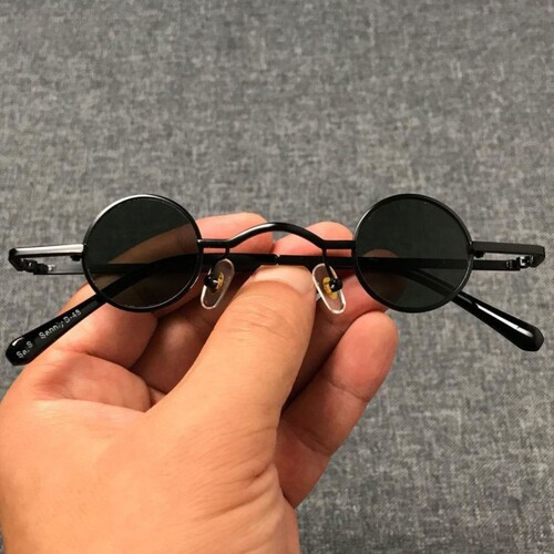 网红太子复古风超小框汉奸墨镜