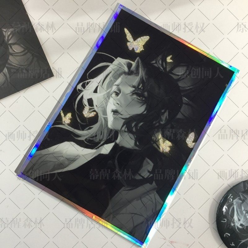 鬼灭之刃色纸吧唧徽章明信片谷子