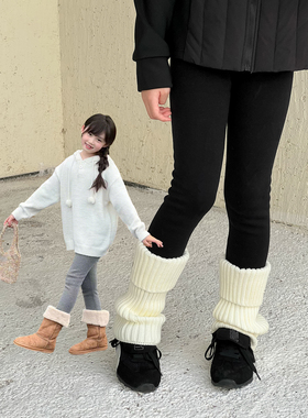 NONO CHILD 秋冬加绒保暖打底裤亲肤羊毛拉架长裤可外穿