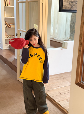 NONO CHILD 秋冬儿童休闲工装裤日系百搭舒适大口袋直筒裤长裤