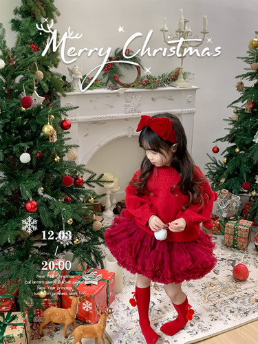 NONOCHILD新年圣诞2件套公主裙