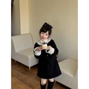 赫本风丝绒套装 女童千金法式 加绒小香风外套 CHILD NONO