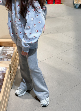 NONO CHILD 女童秋季休闲微喇裤高腰时髦运动裤