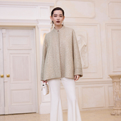 立领中式 TU女装 上衣 外套26年春季 新款 璀璨星河 重工钉珠羊毛阔版