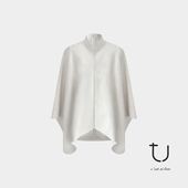 TU女装 宽松短外套 国风立领斗篷上衣2026年新款 织锦 苎麻新中式