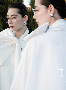 TU 简行 高支棉飘带衬衫26年春夏新款soft power软实力风上衣