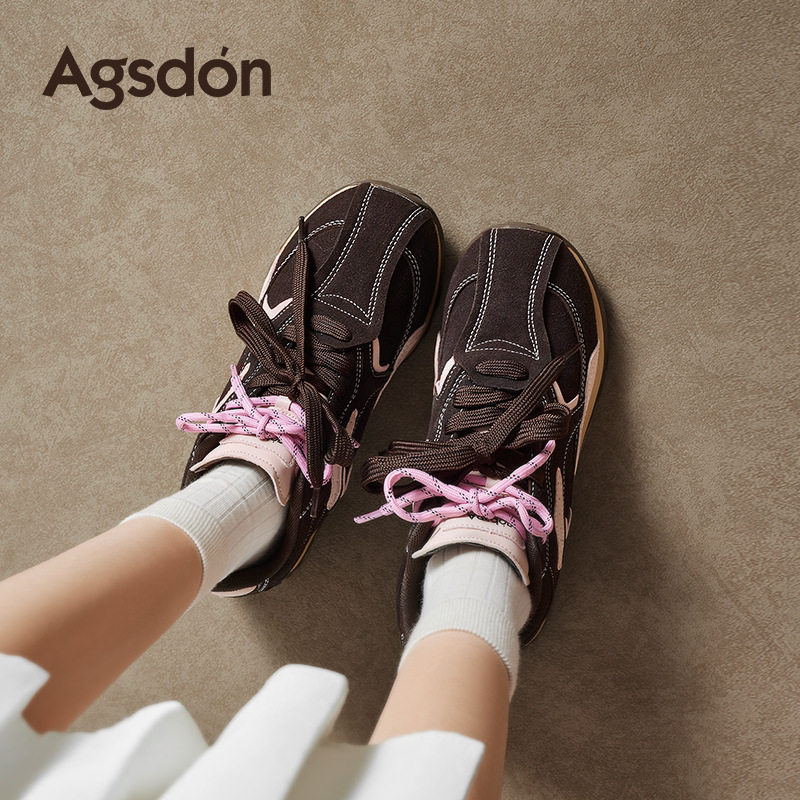 奥古狮登品牌官方正品棕色德训鞋女2026新款秋季巨好看厚底芭蕾阿,女鞋,德训鞋,淘宝优惠券,粉丝福利购,淘宝优惠卷