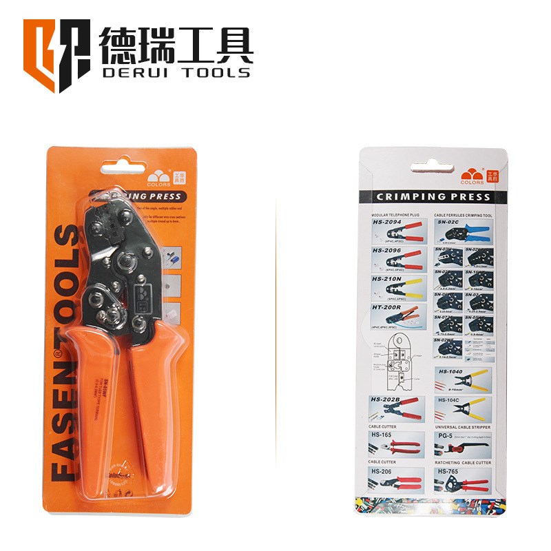 德瑞工具SN-05WF/SNA-05WF迷你型欧式压线钳0.5-6.0mm2管状端子