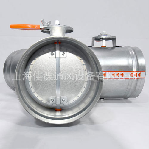 镀锌Y型手动三通阀 硅胶密封阀 新风系统通风换气风阀 风量调节阀