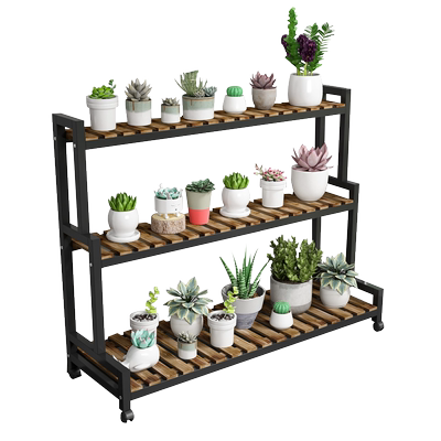 花架阳台实木客厅家用落地铁艺