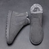 保暖加绒加厚雪地靴高帮男靴中帮棉靴棉鞋 男鞋 面包鞋 回力冬季 潮鞋