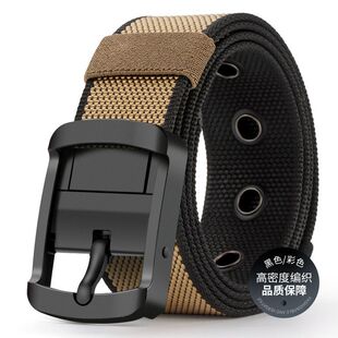双面男士 针扣可用皮带加长加厚高密度尼龙腰带战术编织休闲 新款