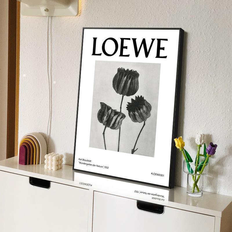 黑白英文字母女装服装店装饰画时尚杂志海报桌面摆画斗柜极简挂画