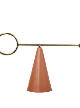 现代简约蓝黄色几格金属平衡仪摆件售楼处样板房桌面书柜软装饰品