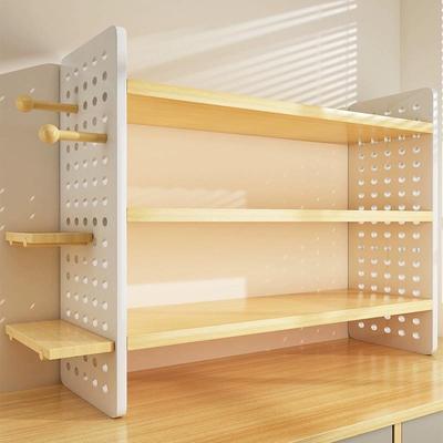 桌面置物架桌上书架家用书桌上洞洞板收纳架办公桌工位多层展示架