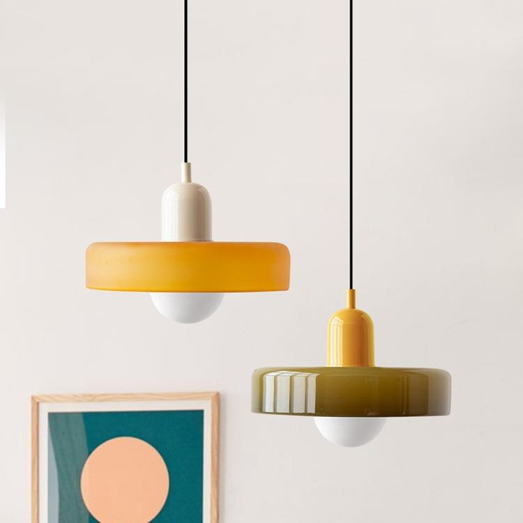 复古中古简约风餐厅吊灯北欧极简创意玻璃床头灯吧台餐桌饭厅灯