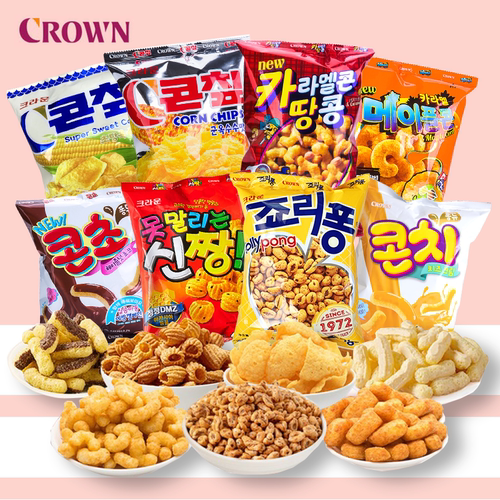 克丽安韩国大麦粒玉米片膨化零食