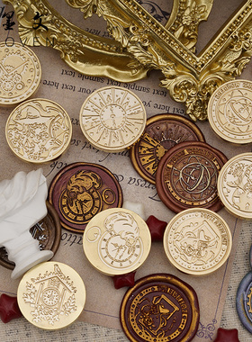 【羽墨文原创】火漆印章头学生手账时间系列欧式复古请柬信封蜡印