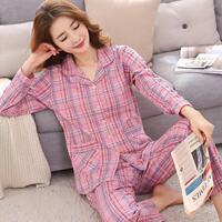 Pajama women Spring and Autumn Cloud Cotton long-sleeved 2026 new summer thin women's large-sized casual home wear set thumbnail 6