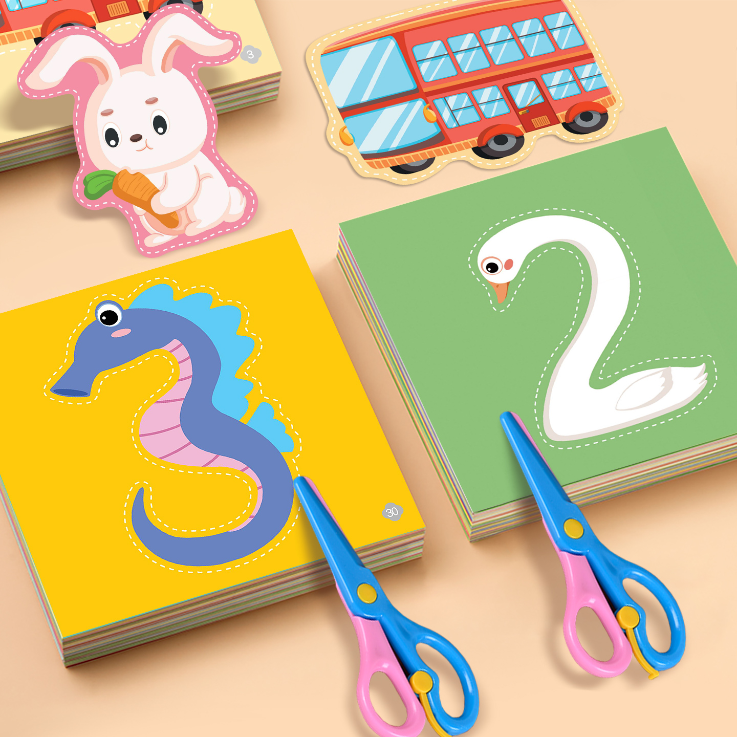 儿童手工剪纸书幼儿园益智玩具