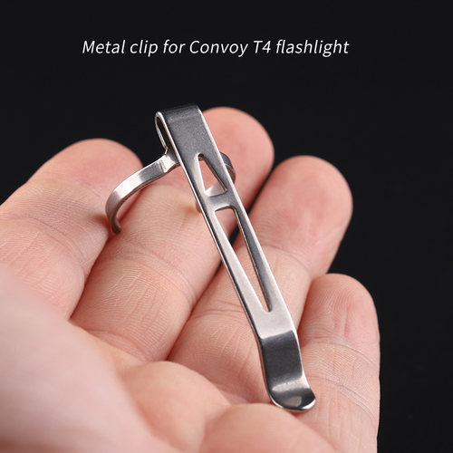 不锈钢夹子抱夹，适用于Convoy T4手电筒