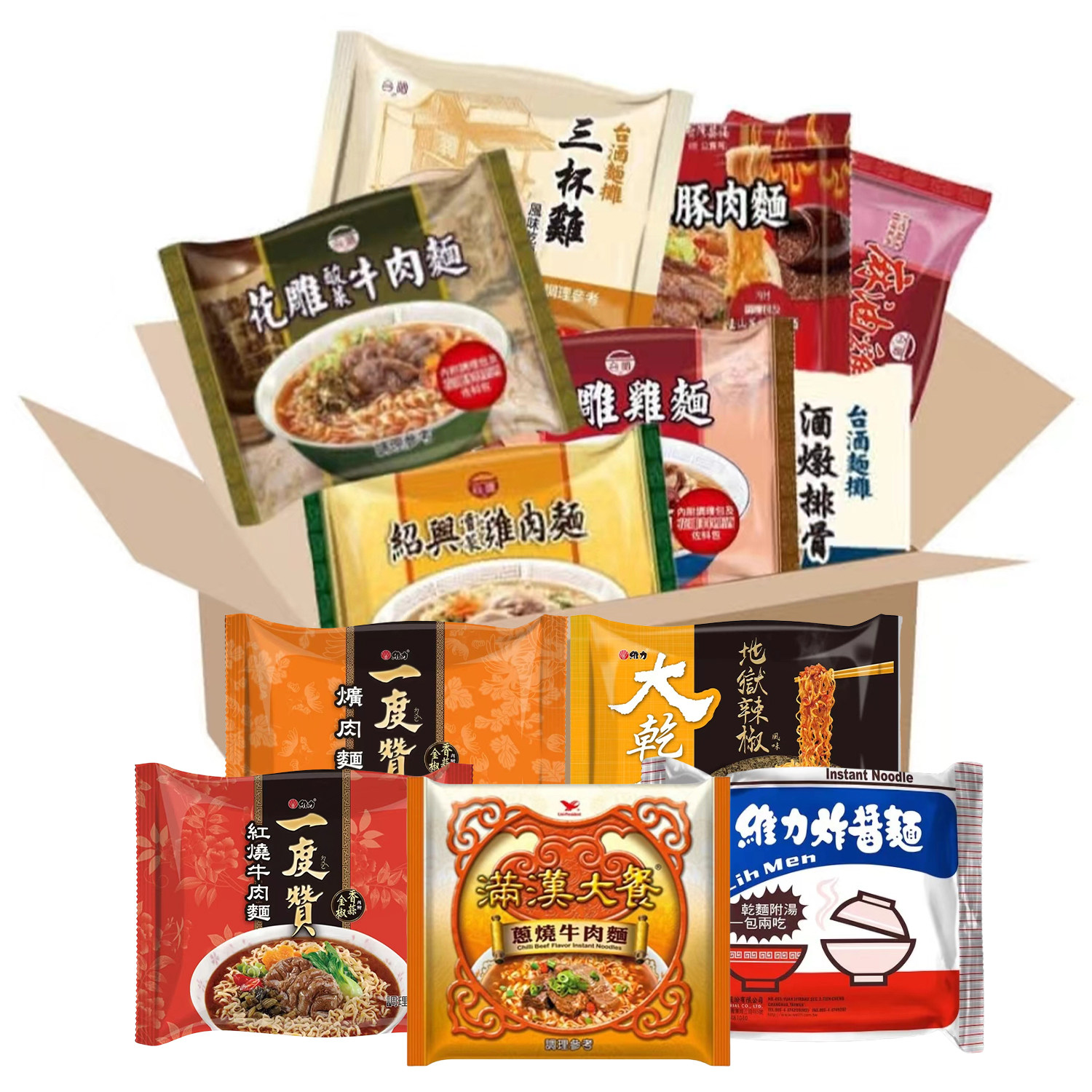 台湾泡面满汉大餐一度赞花雕鸡