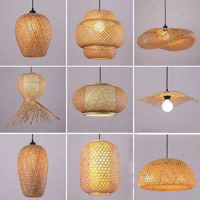 个性创意中式竹编吊灯饭店茶楼民宿餐厅火锅店日式竹艺灯笼吊灯具