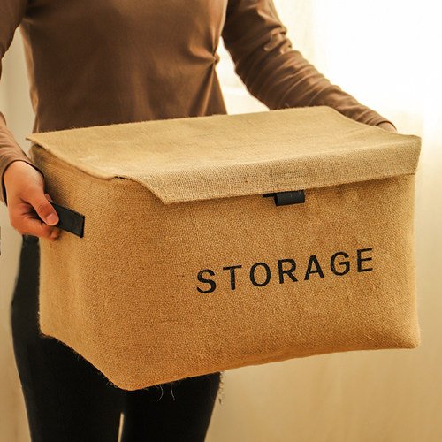 棉麻布艺衣服玩具收纳筐