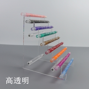 多层亚克力笔架文具店钢笔展示架香筒眉笔陈列架超市摆放马克笔架