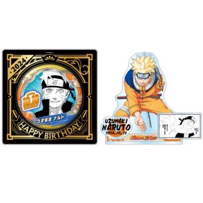 限购5/现货火影忍者 jumpshop 漩涡鸣人 2024生日徽章 立牌 周边