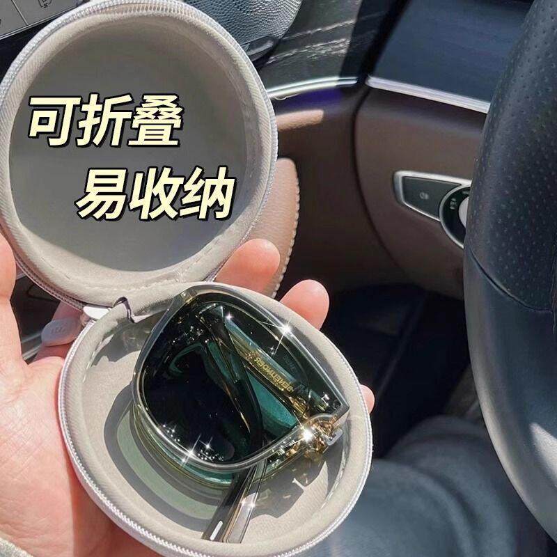 日本正品眼镜户外高级感遮阳偏光折叠墨镜男女防晒太阳镜