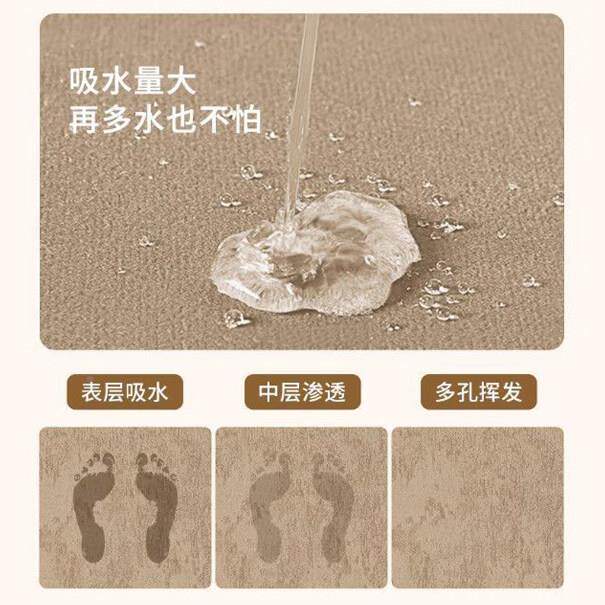 硅泥新款浴地垫室厨房专厕所卫生间卫浴藻门口家用脚垫RQG吸水防
