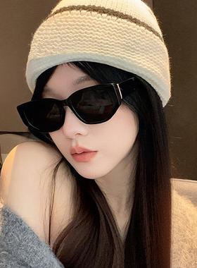 2025新款太阳眼镜猫眼覆古方圆脸旅游抗UV高级感爬山护目镜太阳眼