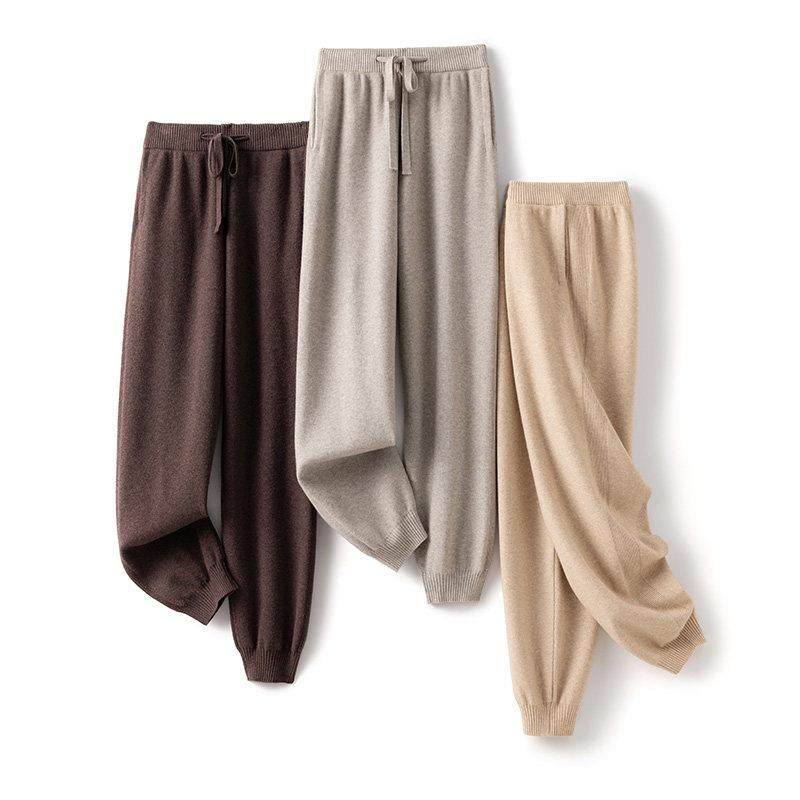 针织小脚裤女外穿秋冬高腰双兜萝卜裤男女同款运动束脚裤哈伦裤,女装/女士精品,休闲裤,淘宝优惠券,粉丝福利购,淘宝优惠卷