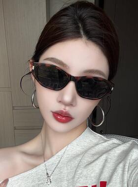 覆古猫眼2025新款抗UV玳瑁方圆脸高级感太阳眼镜女士辣妹太阳眼镜