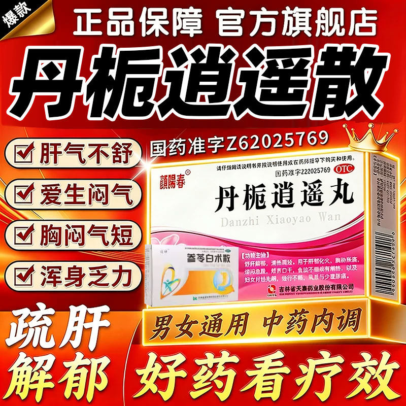 丹栀逍遥散丸男同北京仁堂疏肝健脾官方旗舰店官方作用与功效xl
