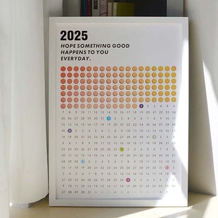 365天相框日历2026年光圈年历装 饰画挂画现代简约打卡自律倒计时家用年历挂历创意实木企业定制hellopaper