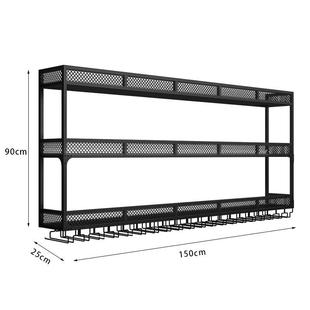 壁挂酒架置物架红酒柜展示架客厅挂墙背景装 饰酒杯架倒挂高脚杯架