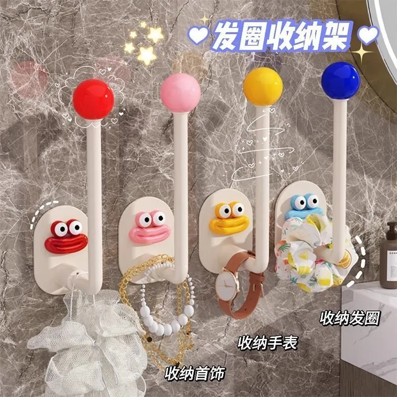 发圈发箍收纳架卫生间发饰发夹粘钩皮筋头绳挂钩发绳首饰收纳神器