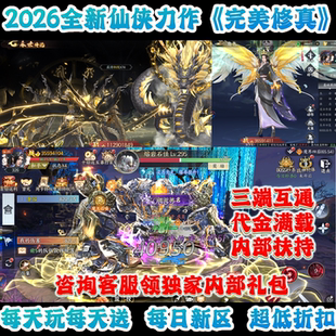 每天20W代金完美修真仙侠手游内部福利折扣号联网非单机GM后台