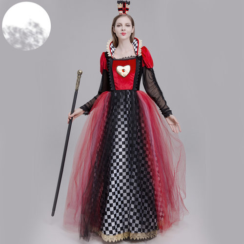 万圣节服装桃心女王cosplay吸血鬼魔法女巫师恶毒皇后话剧演出服