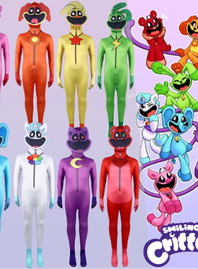 Poppy Playtimecos万圣节紧身连体衣游戏波比的游戏时间微笑动物