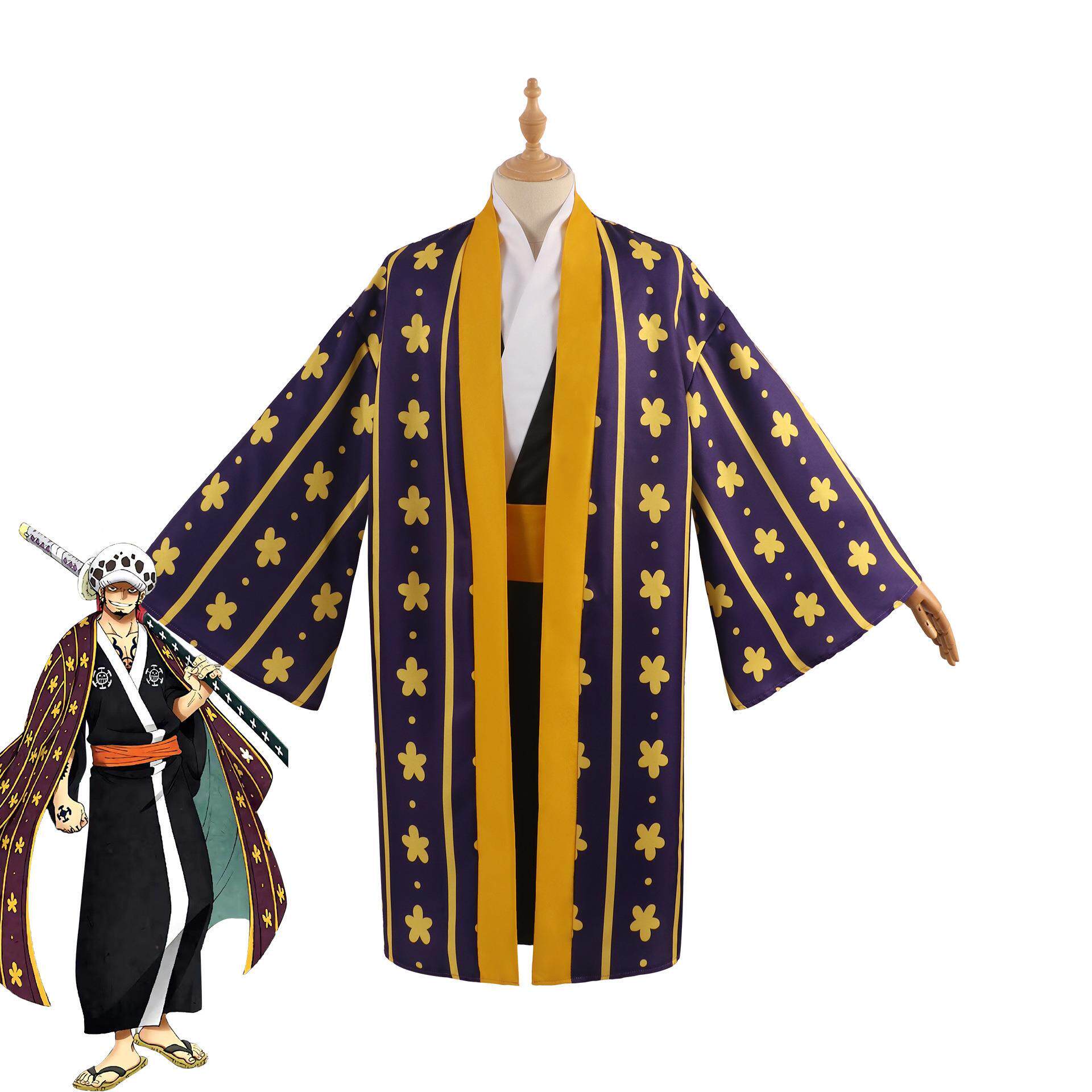 电影版海贼王和之国cos服 特拉法尔加罗和服cosplay动漫服装现货